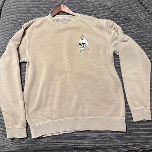 Drift Beige Skull and Flowers Sweater